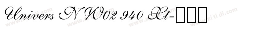Univers N W02 940 Xt字体转换